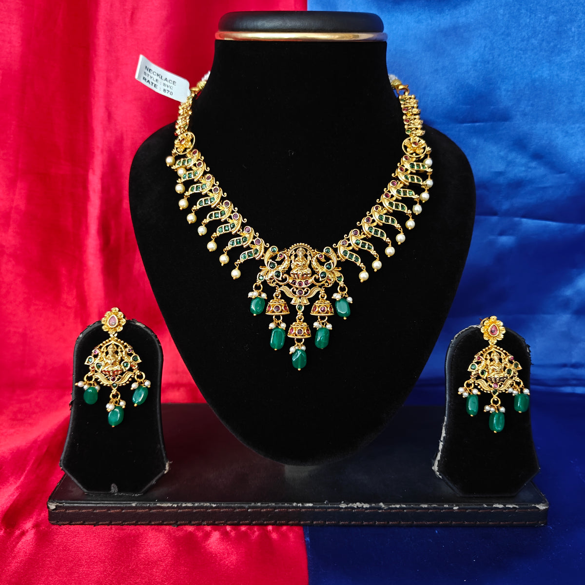 Beautiful Nakshi Short Necklace In Antique Finish