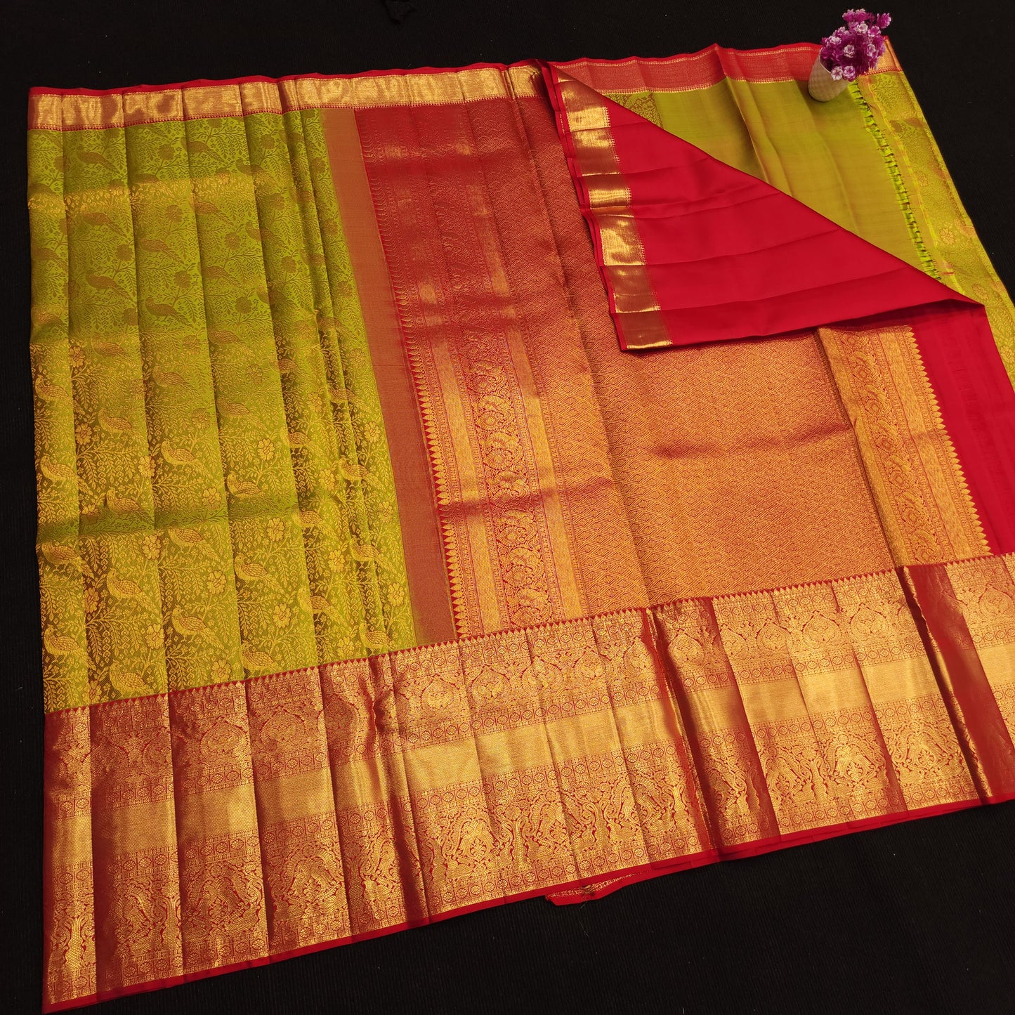 Pure Handloom Resham Kanchi Pattu Sarees ๐โจ๏ธ