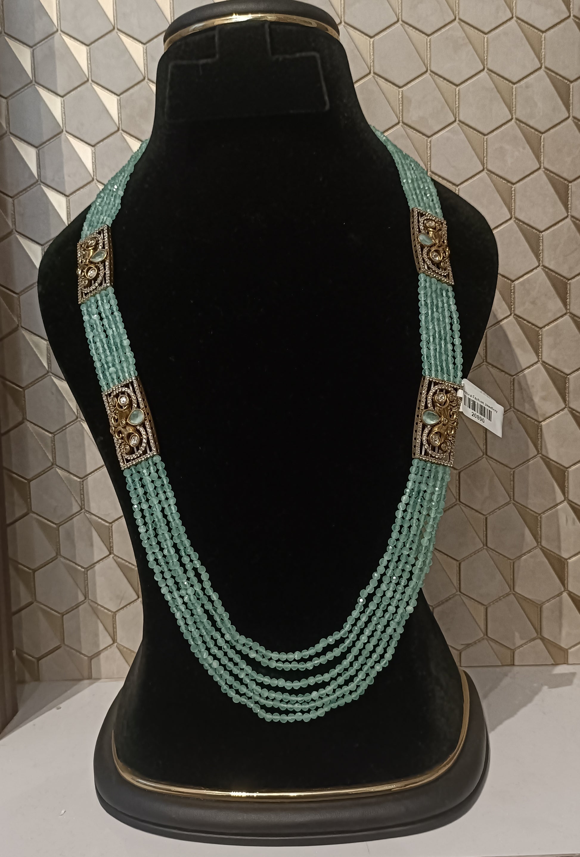 Beautiful Sea green Honex beads Maala - Ambica Wedding Mall