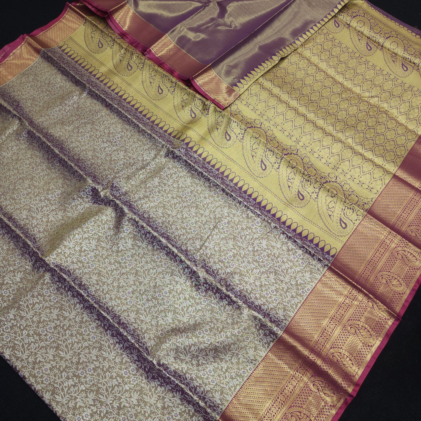 ✨️Kanchi pattu semi one gram gold saree✨️