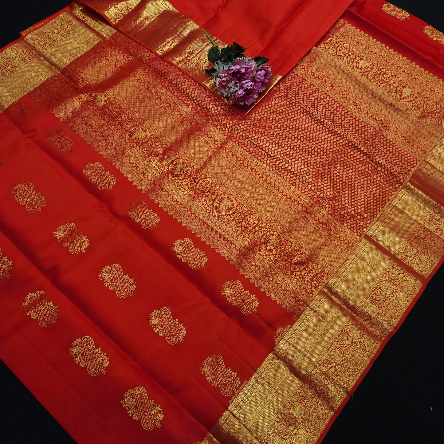 Special Red Muhurtham Kanchi Pattu Bridal Handloom Saree