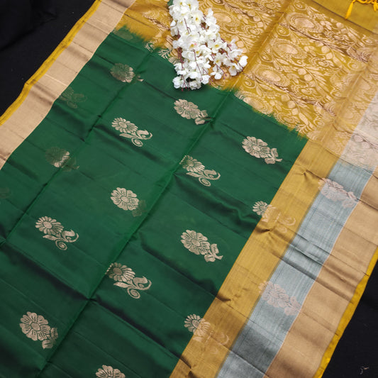 Handloom Kanchi Pattu Butta Light Weight Saree