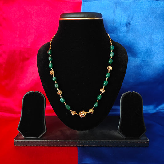 Beautiful Beads Mala In Green Colour