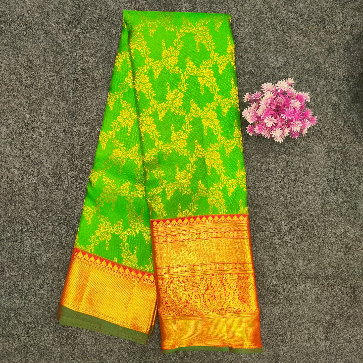 Pure Resham Bridal Kanchi Pattu Handloom Saree - Ambica Wedding Mall