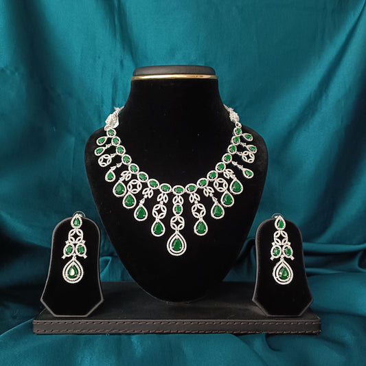 Elegant AD Zirconia Necklace - Ambica Wedding Mall