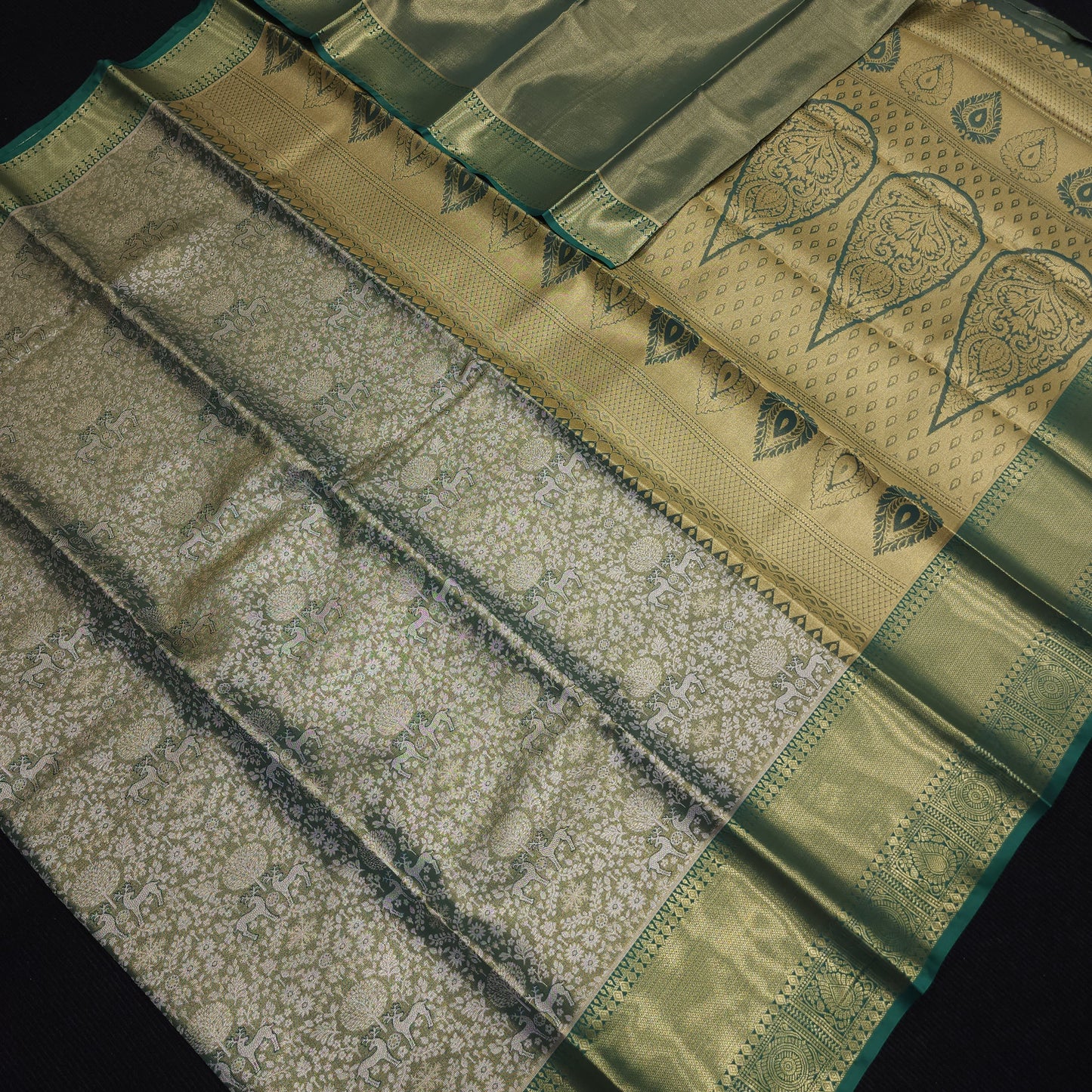 ✨️Kanchi pattu semi one gram gold saree✨️