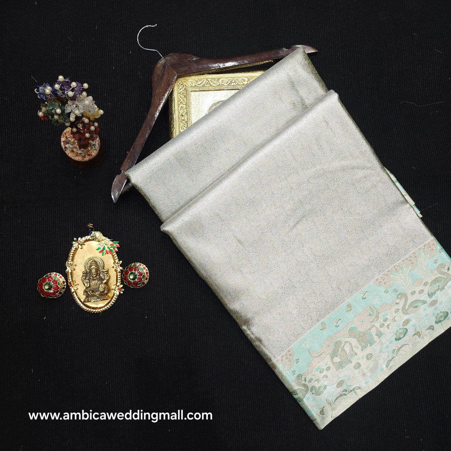 Semi kanchi pattu tissue 2 Gram Gold Sarees🛍️