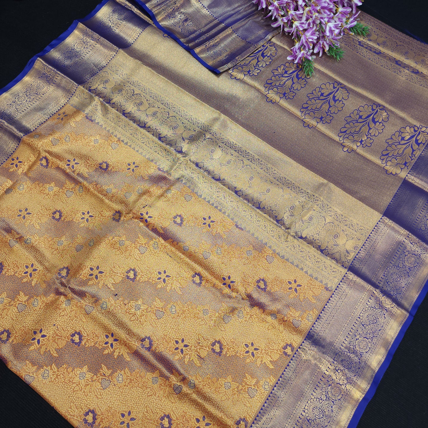 Semi Kanchi Pattu Tissue Sarees
