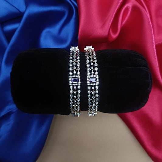 Elegant GJ Bangle In Lavender Stone