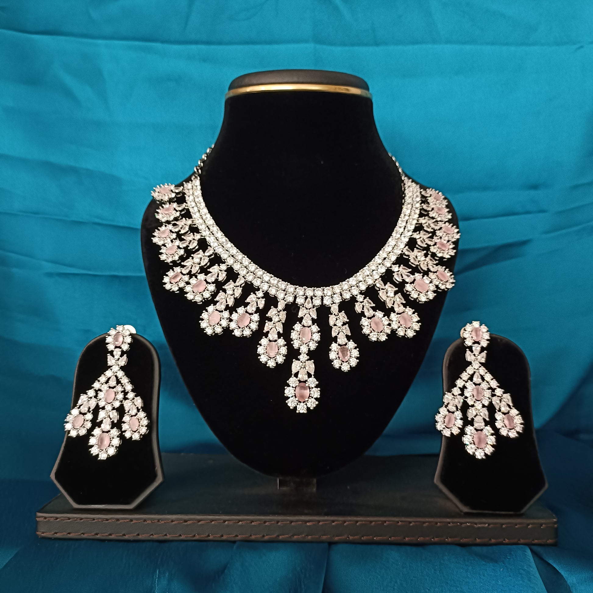 Elegant AD Zircon Short Necklace - Ambica Wedding Mall