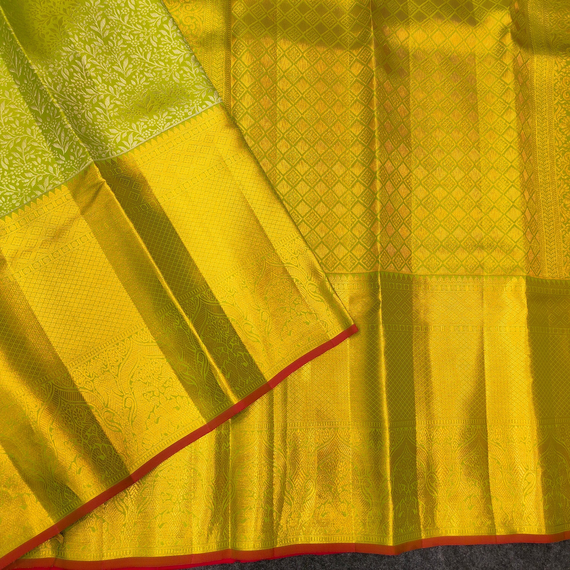 Kanchi Pattu Bridal Pure Zari Saree - Ambica Wedding Mall