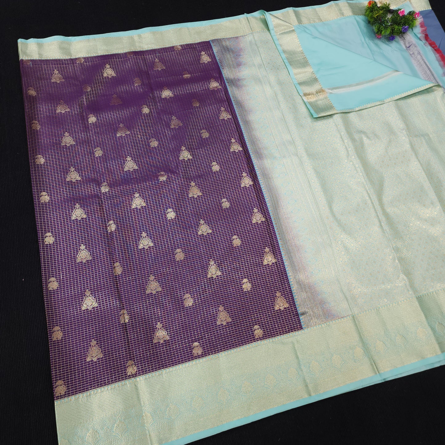 Resham Mix Kanchi Pattu checks Sarees