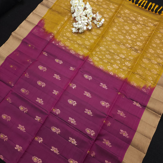 Handloom Kanchi Pattu Butta Light Weight Saree