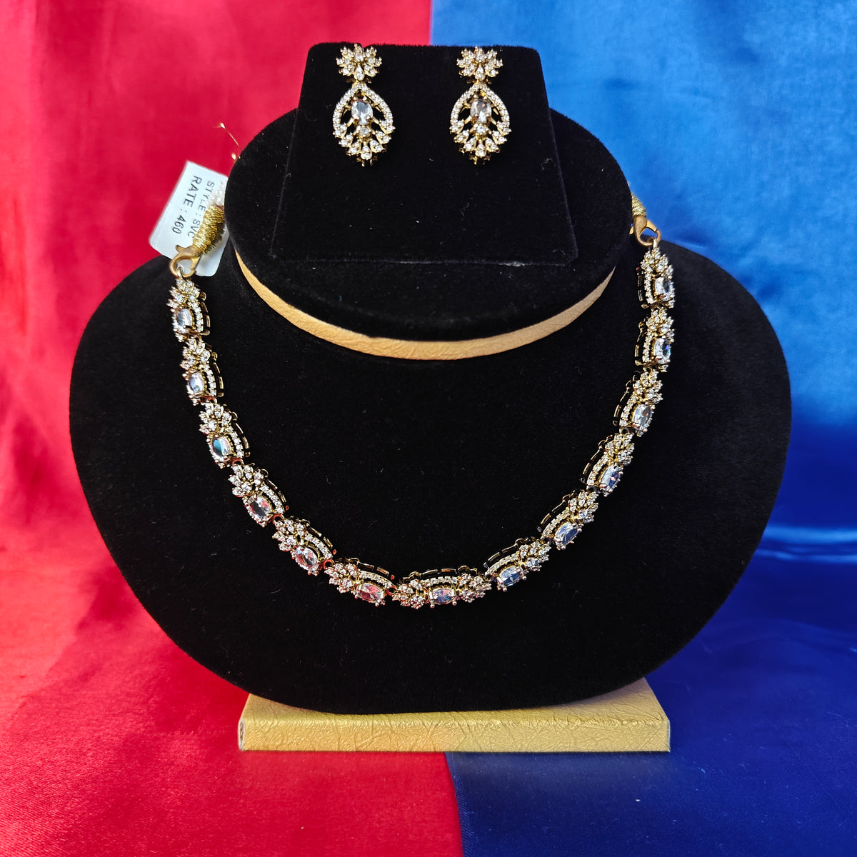 Beautiful Mini Haaram In White Stone