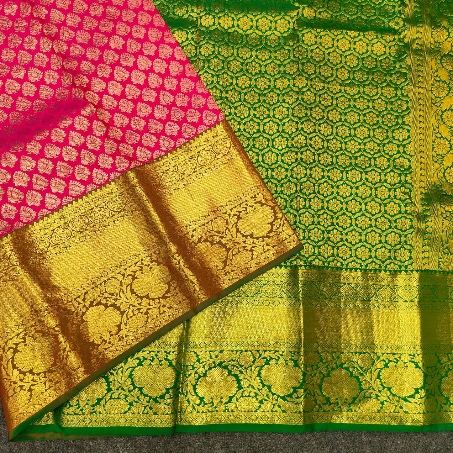 Kanchi Pattu Bridal Pure Zari Saree - Ambica Wedding Mall