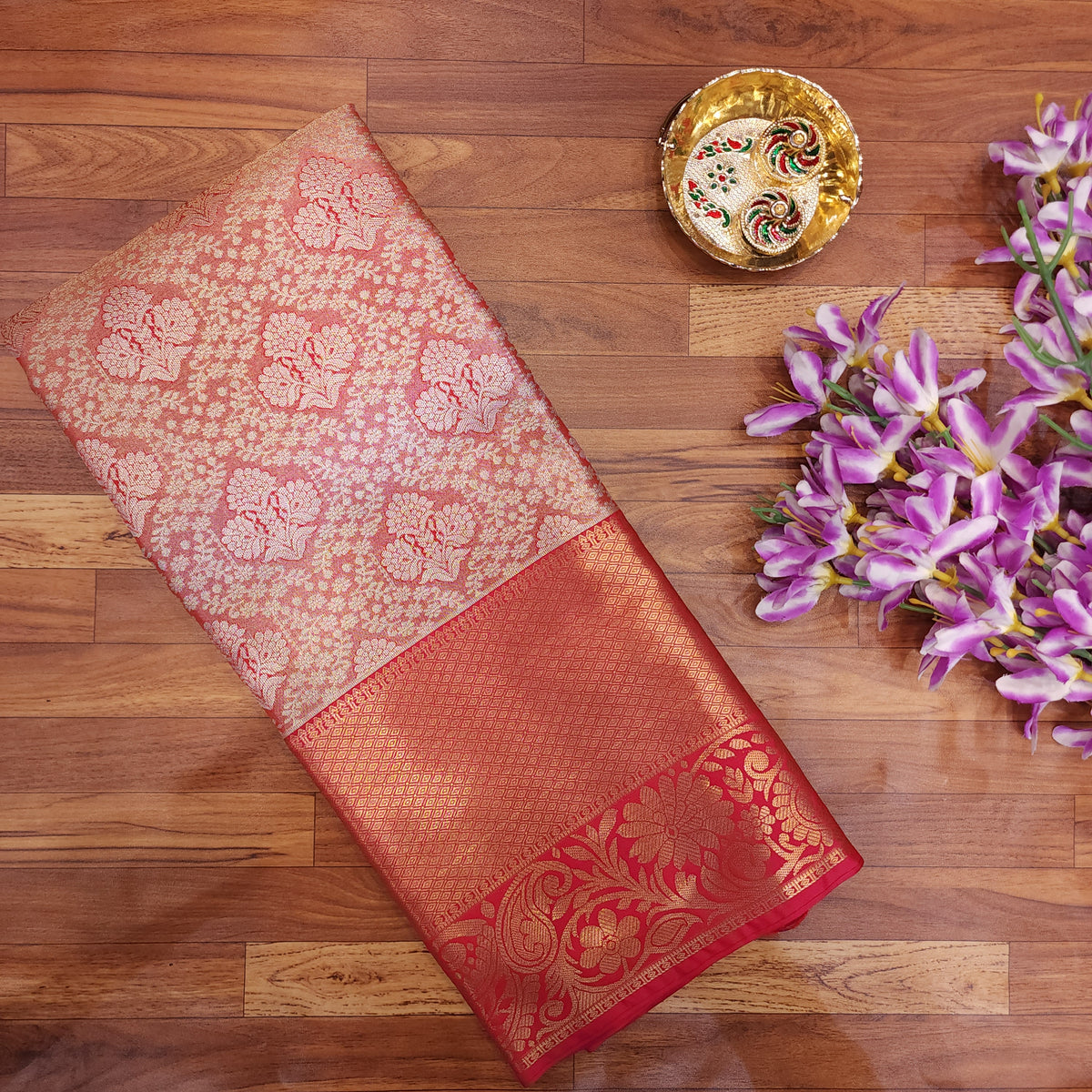 1 Gram Gold Semi Pattu Saree