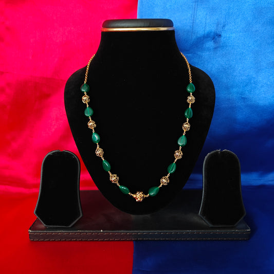 Beautiful Beads Mala In Green Colour