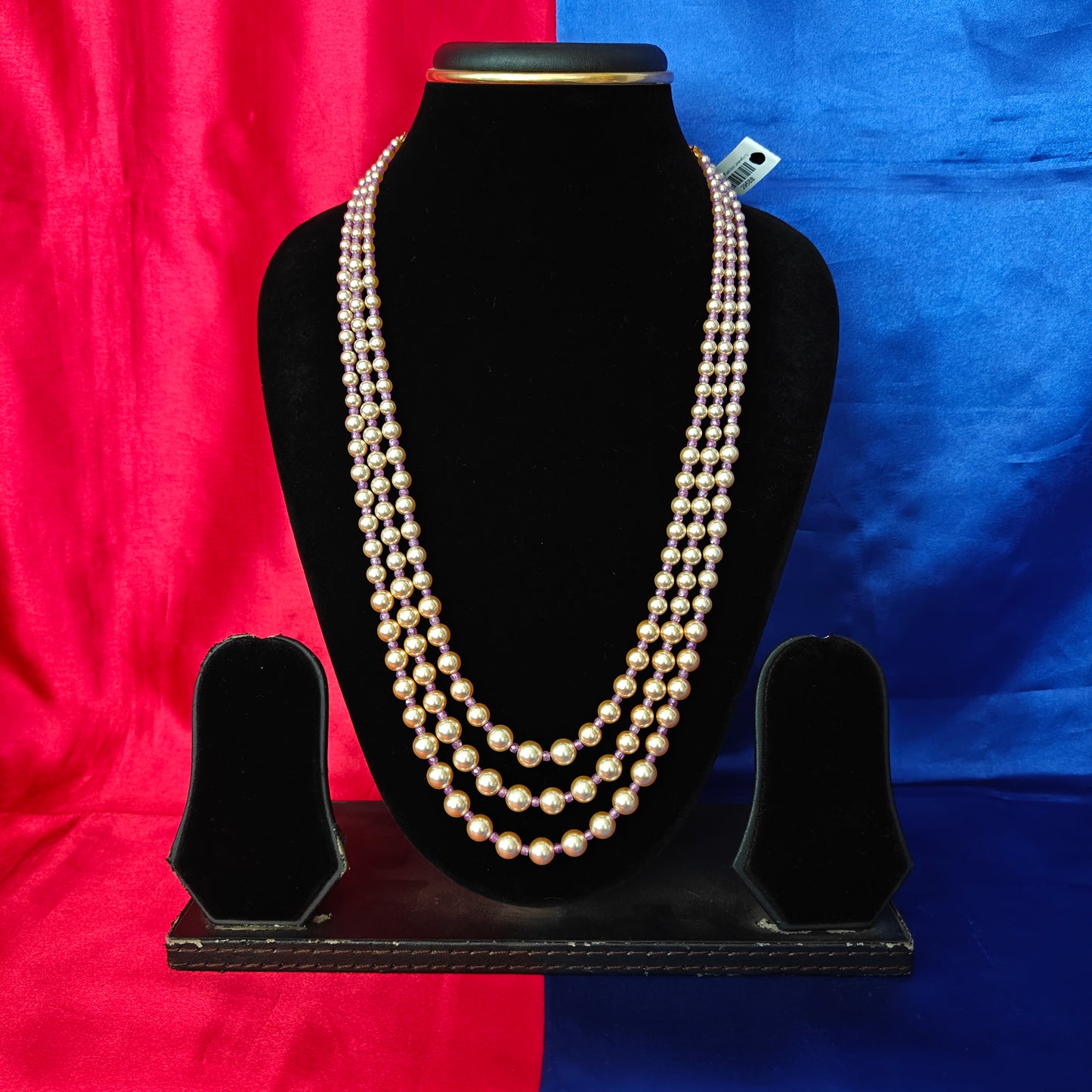 Beautiful Pearls Mala With Lavender Coloured Honex