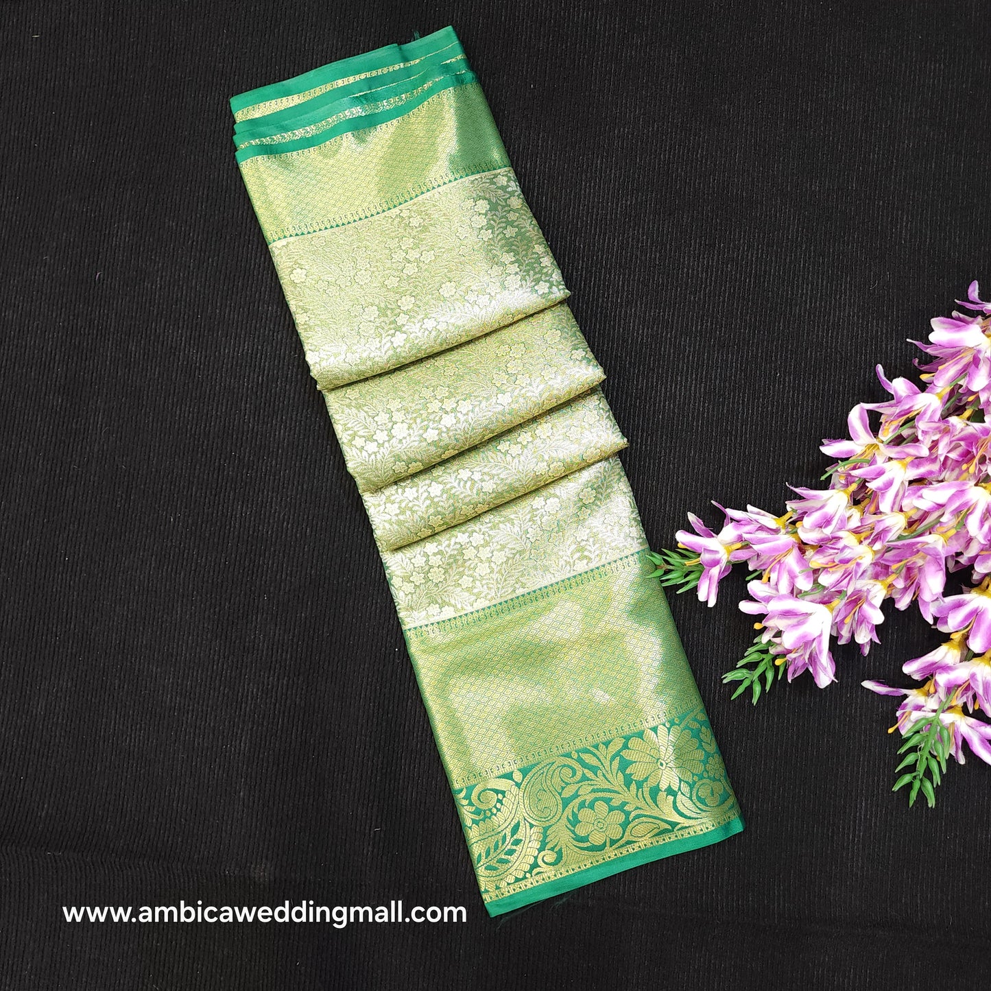 ✨️Semi Kanchi Pattu One Gram Gold Saree💫