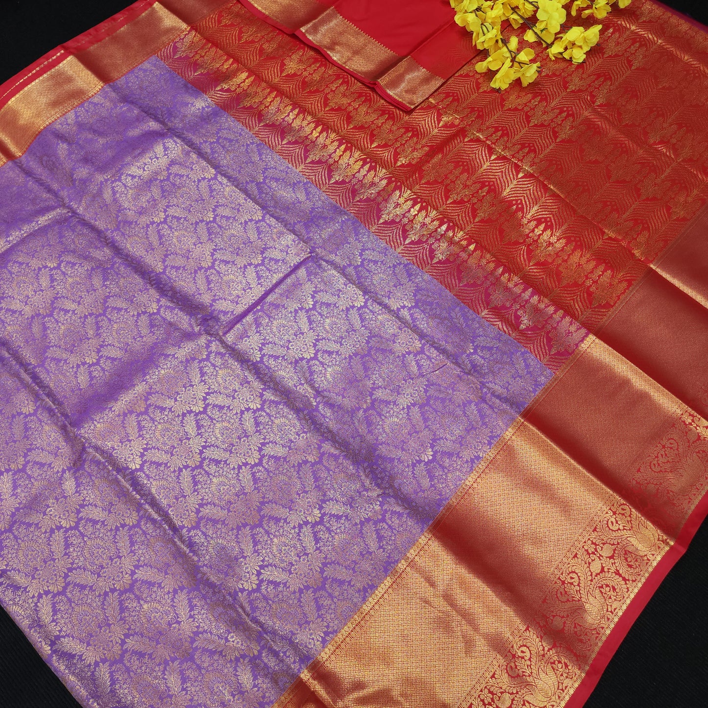 Special Lavender Semi Kanchi Pattu Saree
