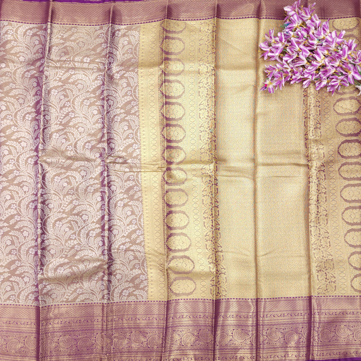 1 Gram Gold zari semi kanchi pattu saree✨️