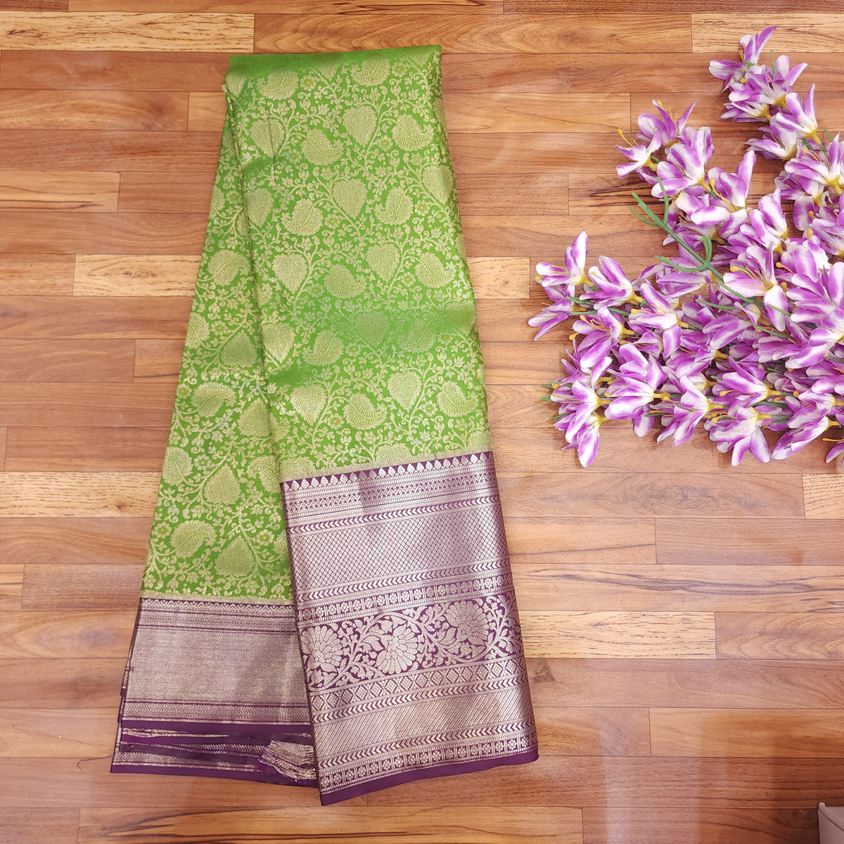 Semi Resham Kanchi Pattu Saree