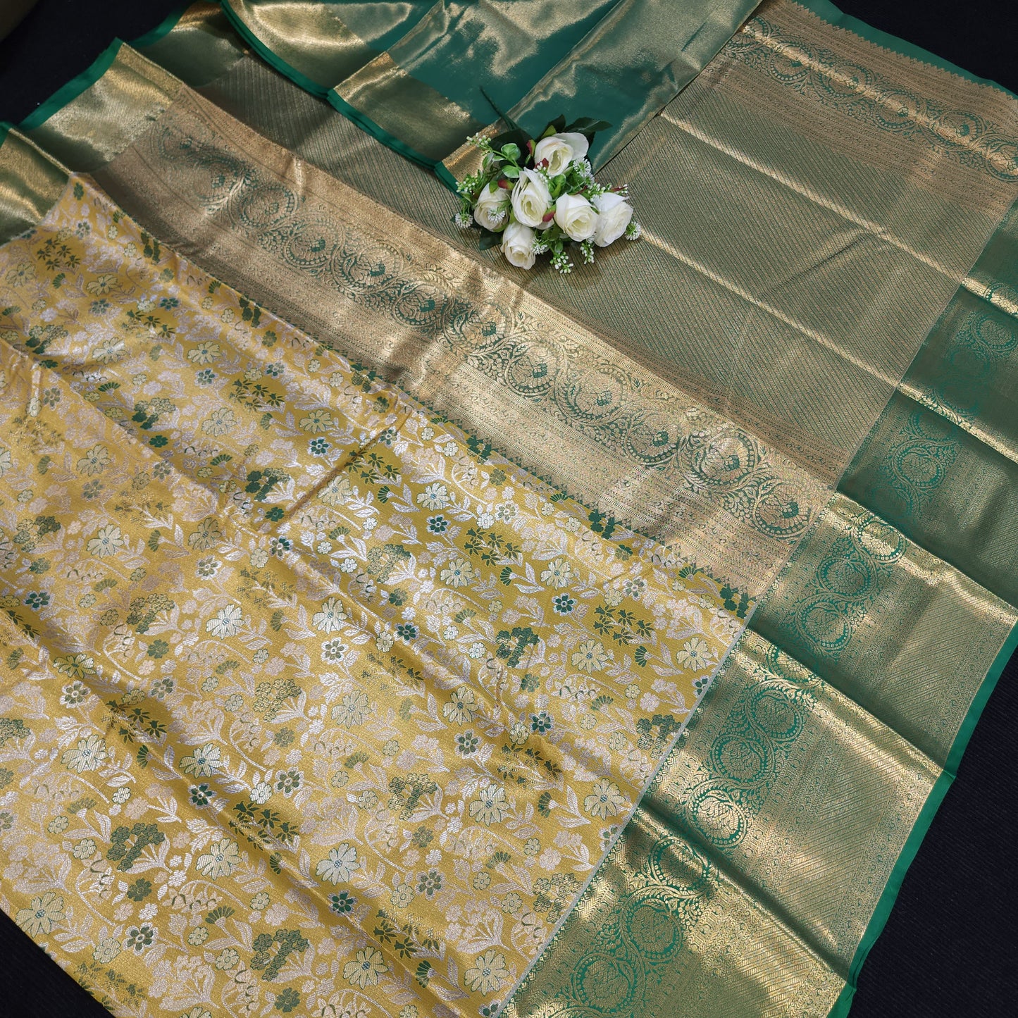 Semi Kanchi Pattu Tissue Saree