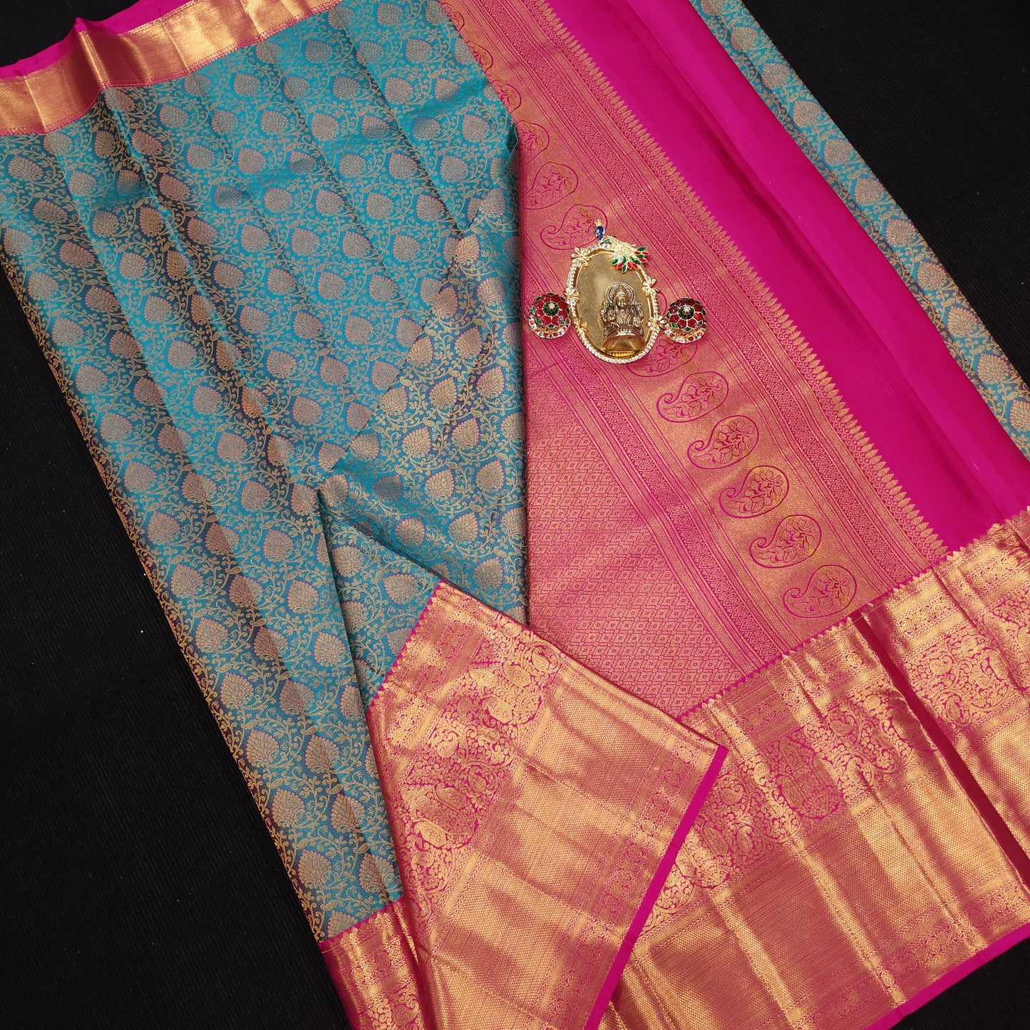 Pure Resham Bridal Kanchi Pattu Handloom Saree