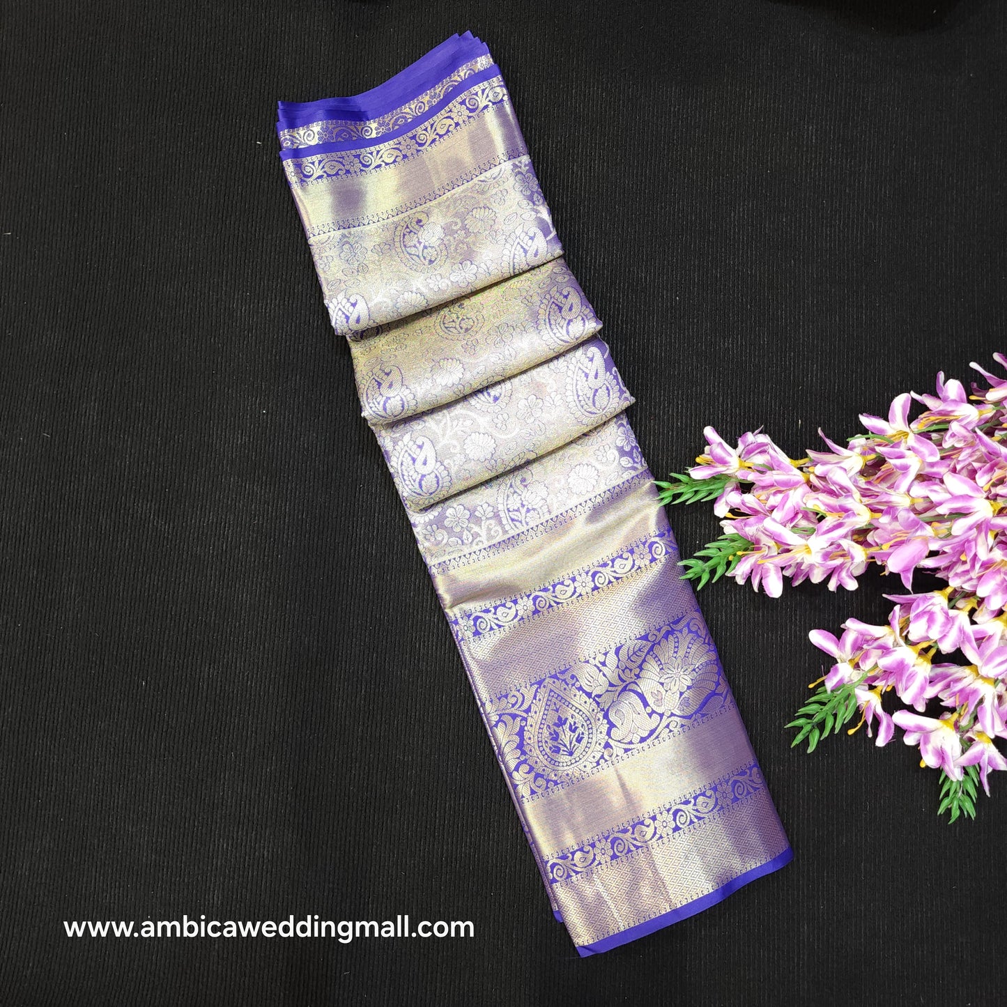✨️Semi Kanchi Pattu One Gram Gold Saree💫