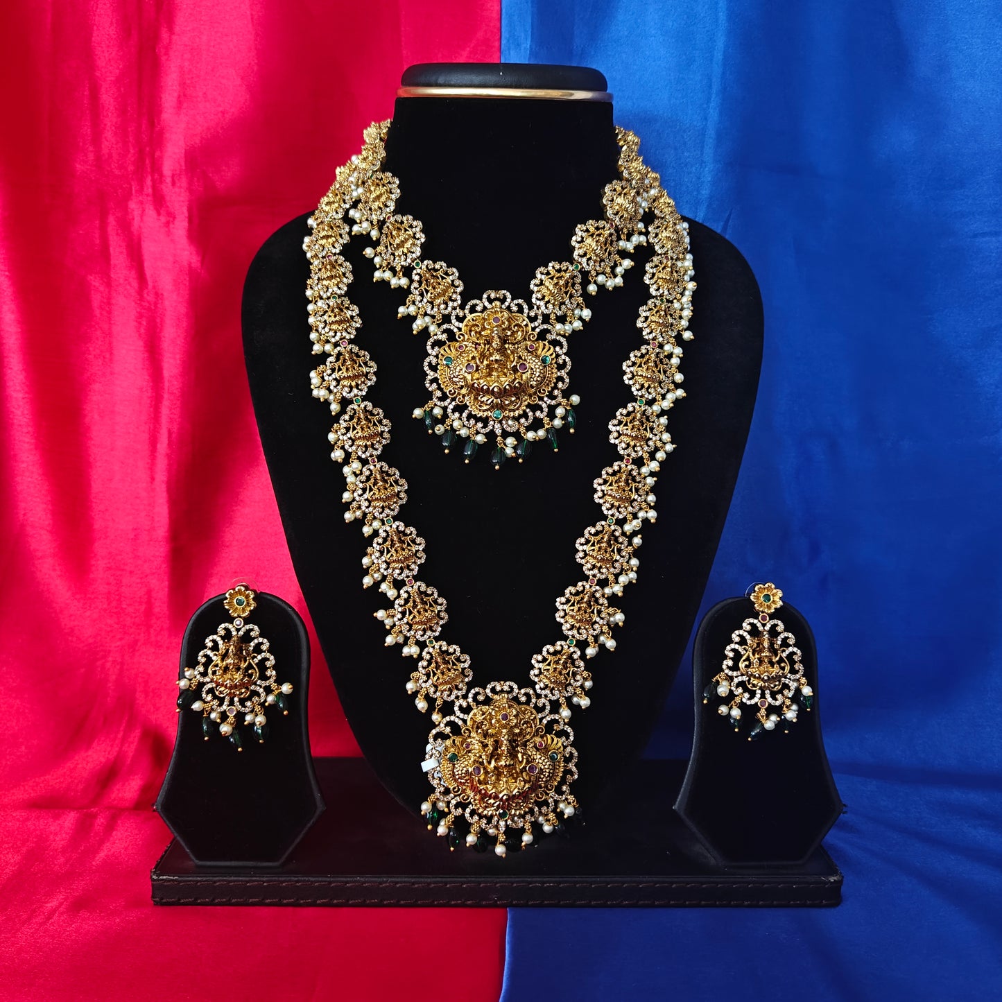 Beautiful Nakshi Combo Set With Laxmi Idol - Ambica Wedding Mall