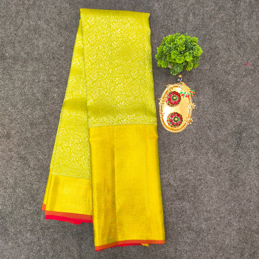 Kanchi Pattu Bridal Pure Zari Saree - Ambica Wedding Mall