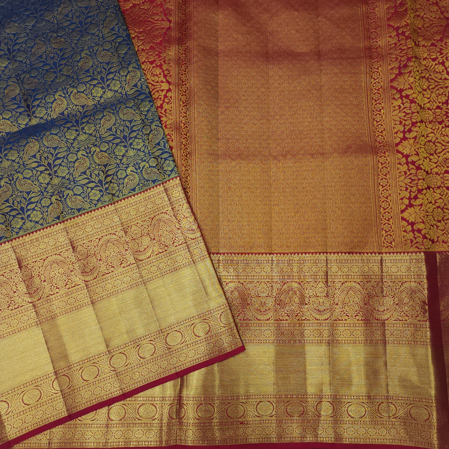 Pure Resham Bridal Kanchi Pattu Handloom Saree