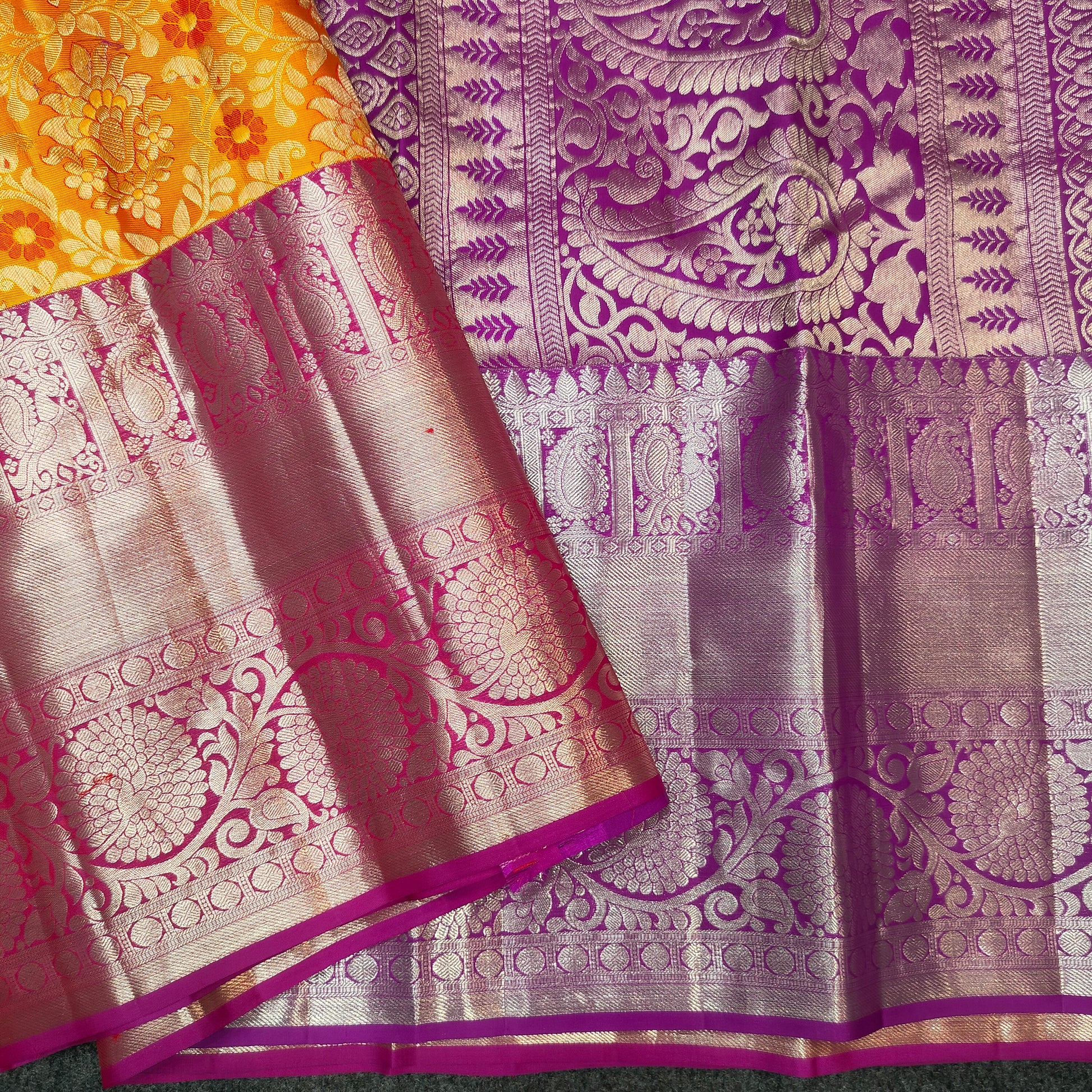 Pure Resham Bridal Kanchi Pattu Handloom Saree - Ambica Wedding Mall
