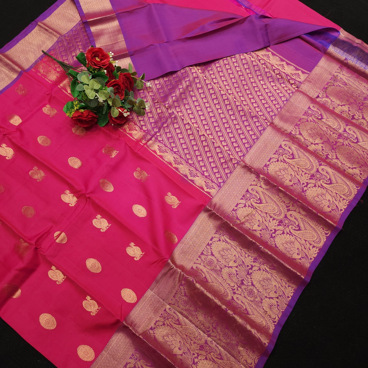 Kanchi Pattu Handloom Butta Light Weight Saree