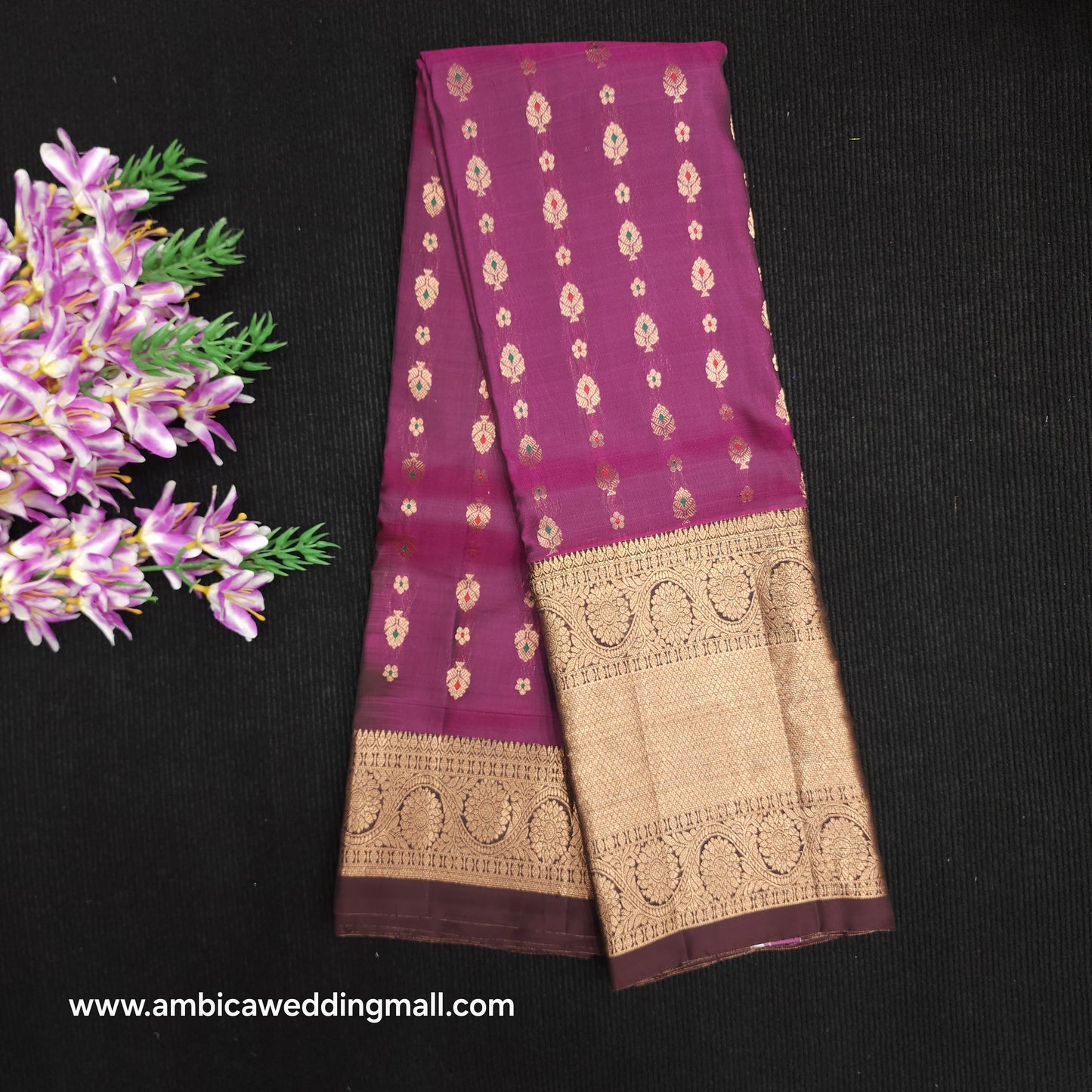 Kanchi Pattu Handloom Butta Light Weight Saree