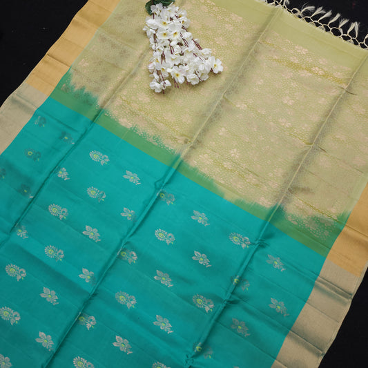 Handloom Kanchi Pattu Butta Light Weight Saree