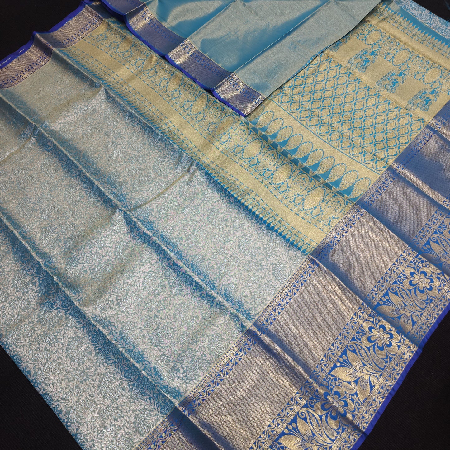 ✨️Kanchi pattu semi one gram gold saree✨️