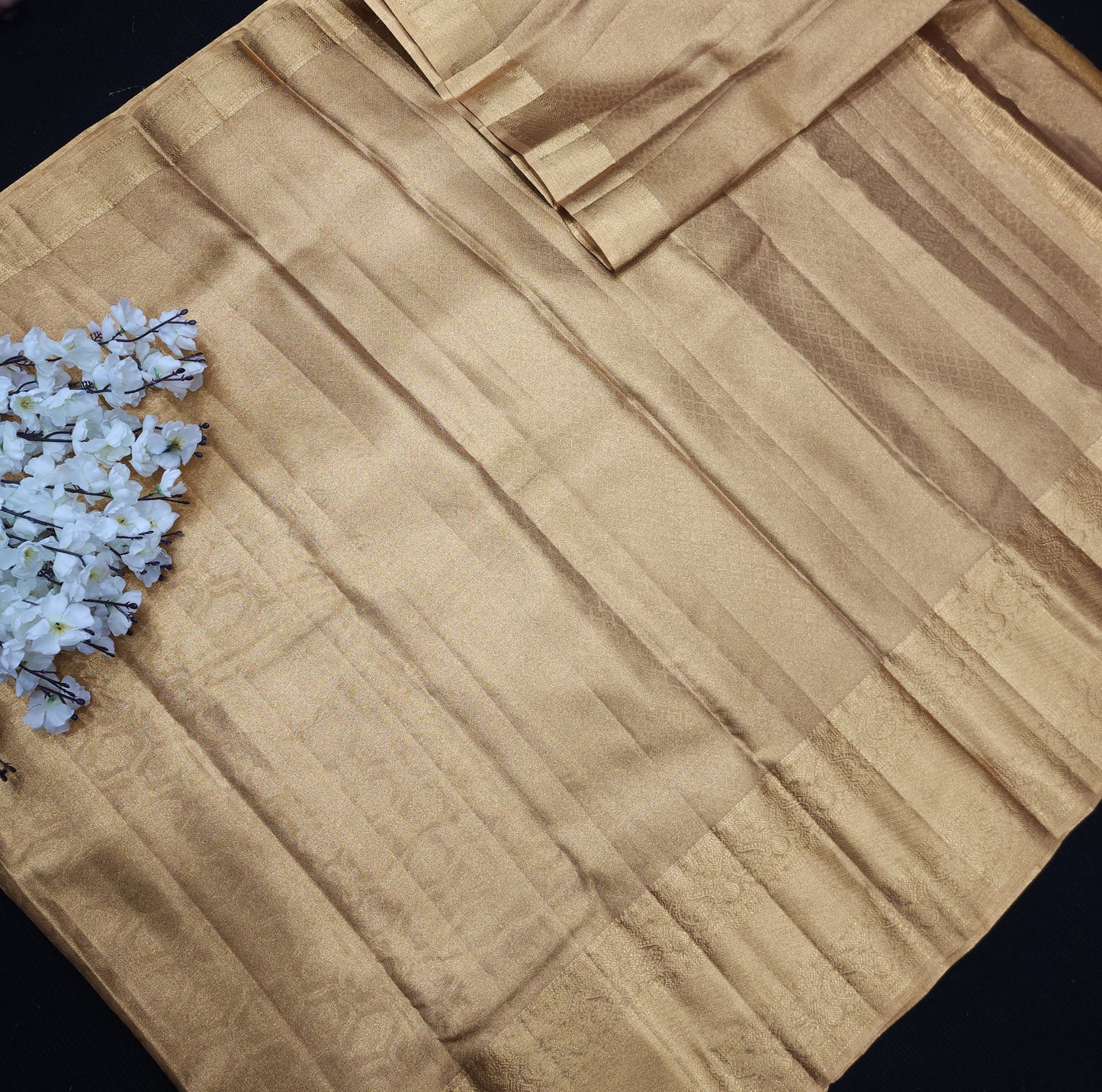 Kanchi Pattu Semi Gold Sarees