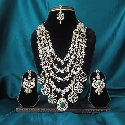 Beautiful Bridal GJ Layered Long Necklace - Ambica Wedding Mall