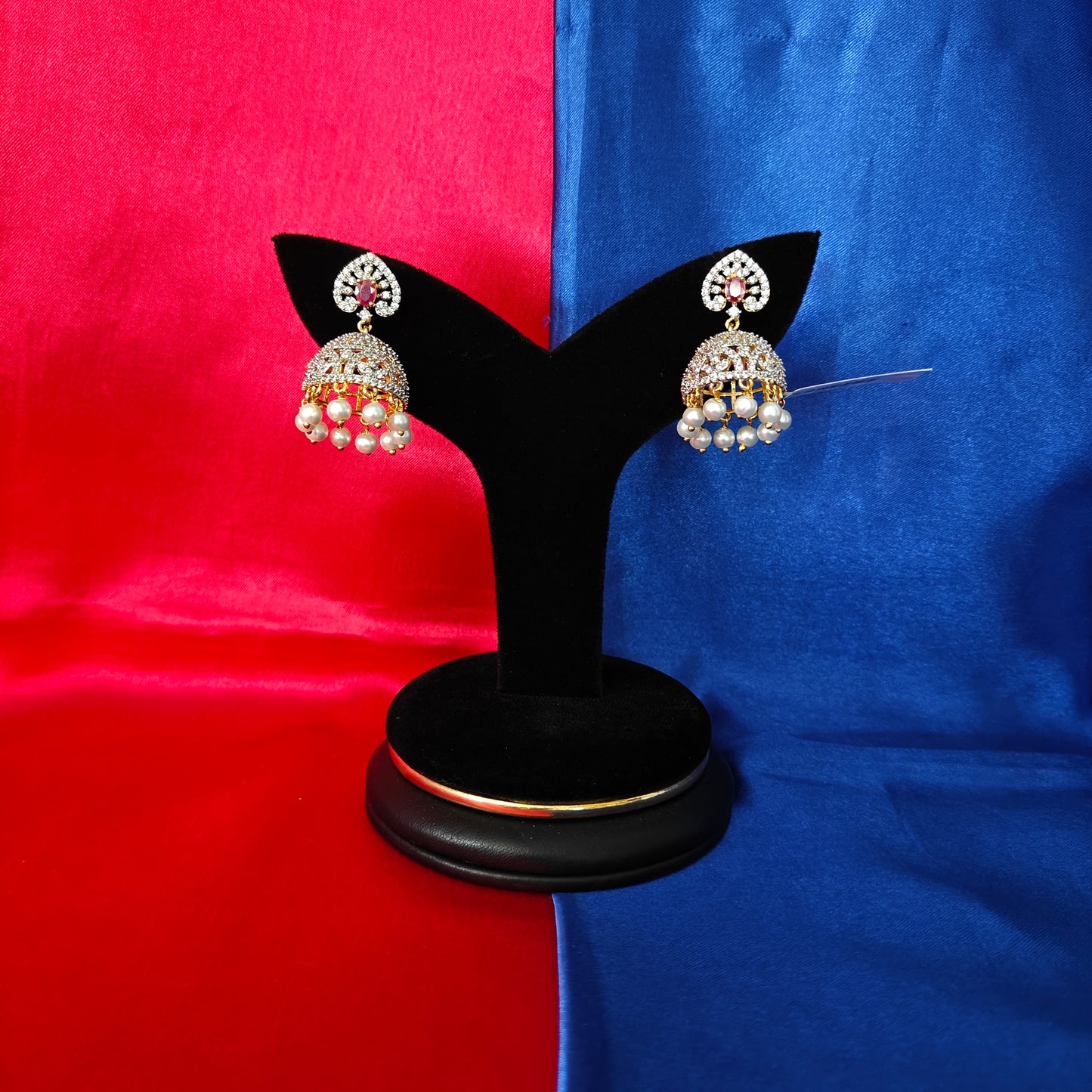 Beautiful GJ Small Jhumki In Ruby Stone