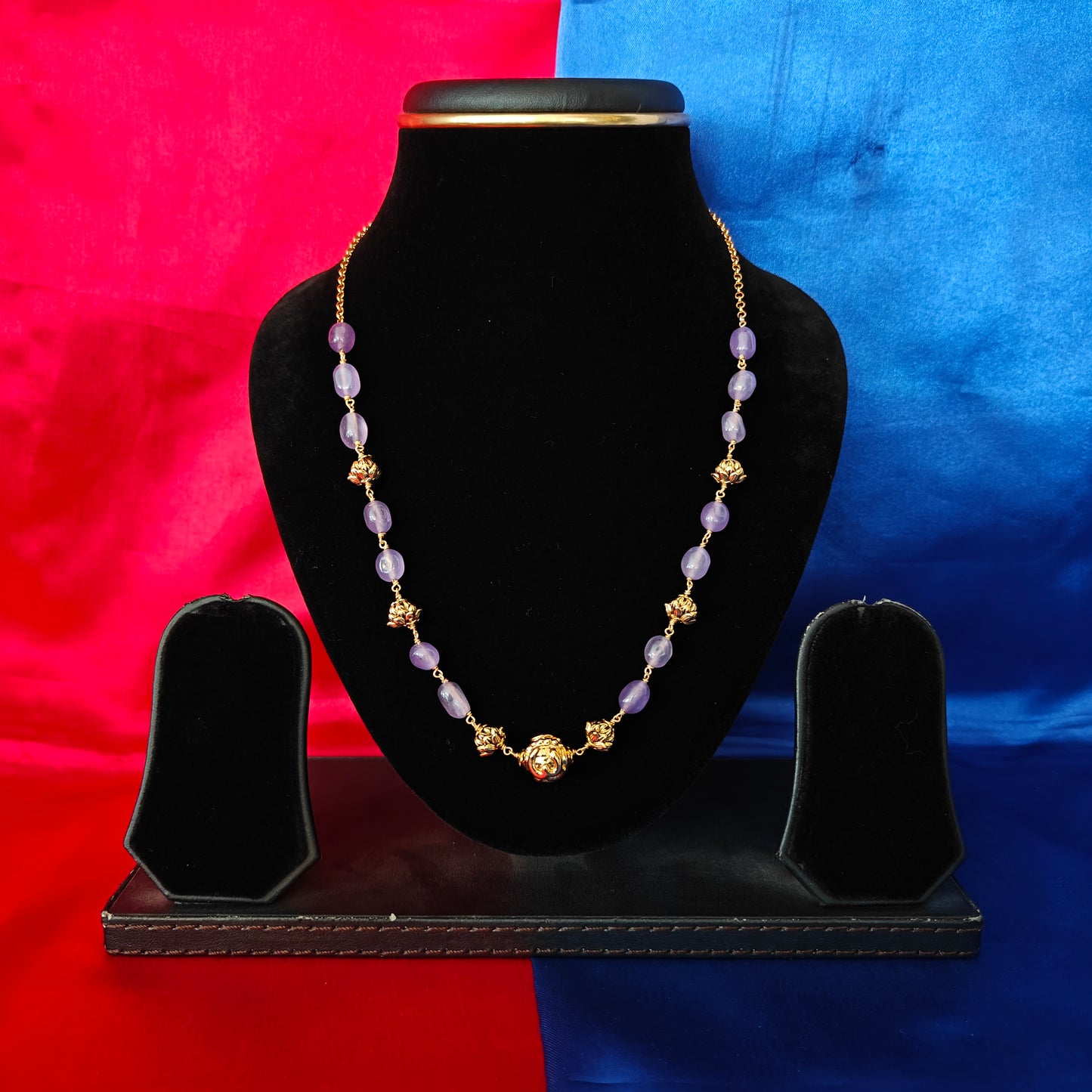 Beautiful Beads Mala In Purple Colour