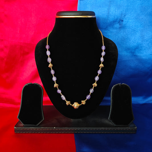 Beautiful Beads Mala In Purple Colour