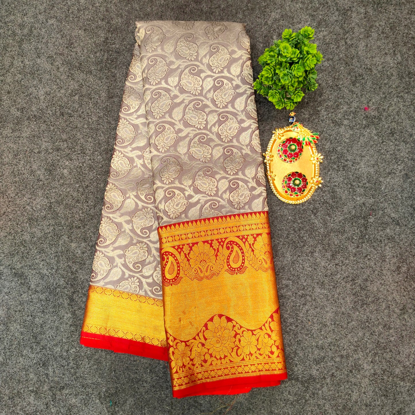Kanchi Pattu Bridal Pure Zari Saree - Ambica Wedding Mall