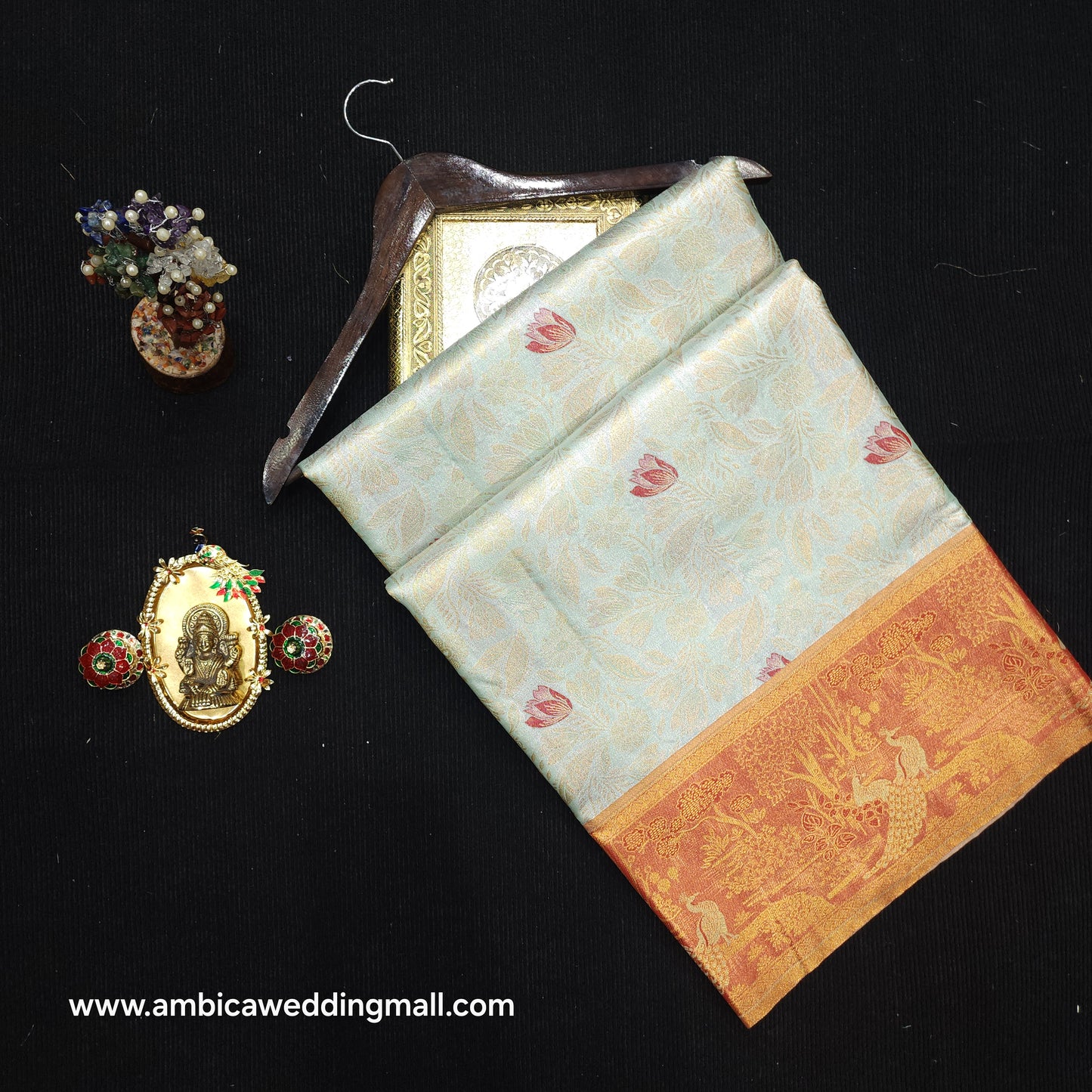 Semi kanchi pattu tissue 2 Gram Gold Sarees🛍️