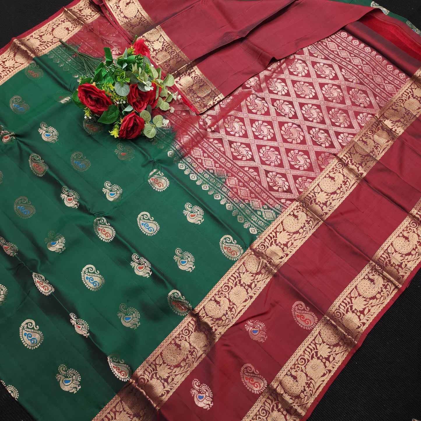 Kanchi Pattu Handloom Butta Light Weight Saree