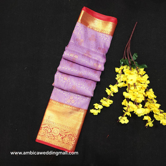 Special Lavender Semi Kanchi Pattu Saree