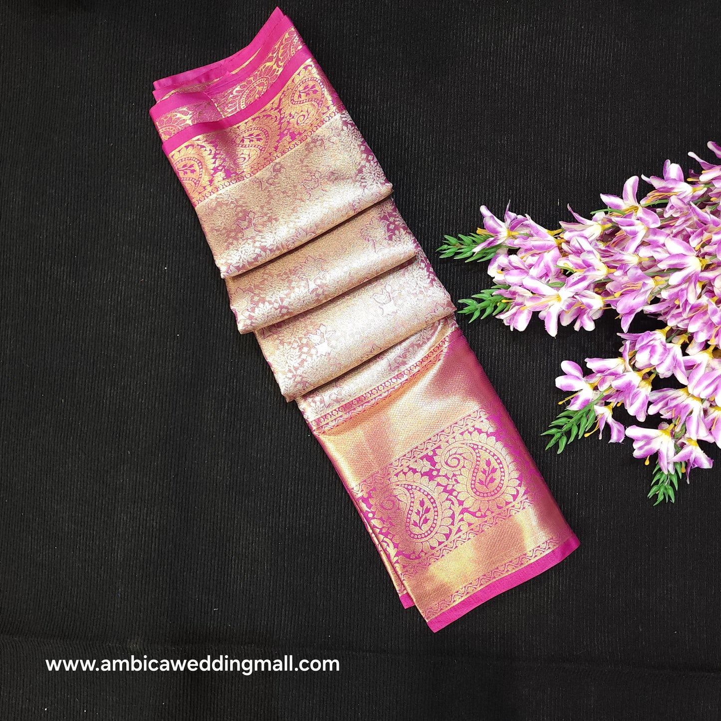 ✨️Semi Kanchi Pattu One Gram Gold Saree💫