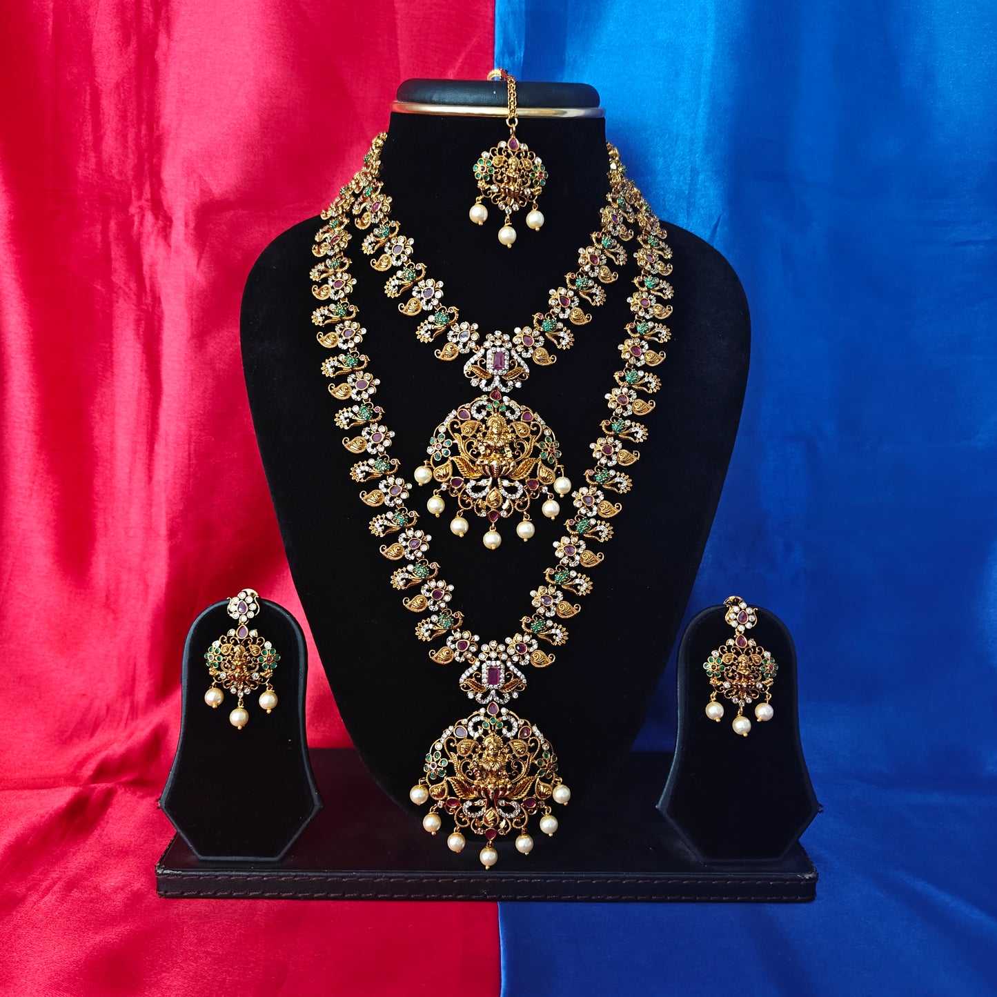 Beautiful Nakshi Combo Set With Laxmi Idol - Ambica Wedding Mall