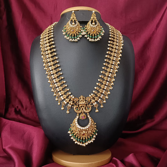 Beautiful Heavy Chandbali Long Haaram - Ambica Wedding Mall