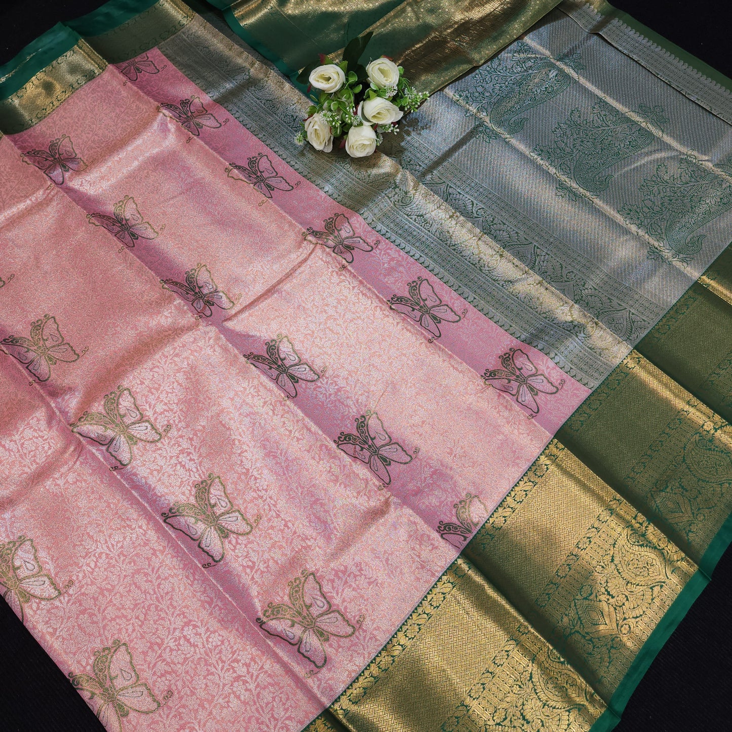 Semi Kanchi Pattu Tissue Saree